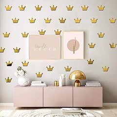 YongPan crown mirror wall stickers on wall showcasing gold accents.