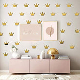 YongPan crown mirror wall stickers pack shot for princess decor.
