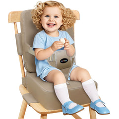 YONTINY booster seat with removable backrest for secure toddler dining