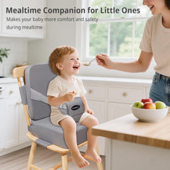 YONTINY waterproof PU leather booster seat surface for quick cleaning.