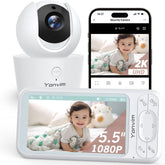 Yonvim 2K camera view with daytime clarity and infrared night vision for parents