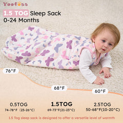 Yoofoss 1.5 Tog organic cotton fabric delivers versatile warmth.