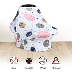Yoofoss car seat cover ensures privacy and shade for your little one.