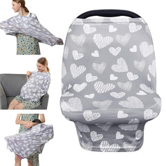 Yoofoss baby car seat cover offers shade and protection during outings.