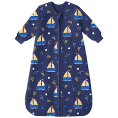 Yoofoss baby sleep sack with sleeves in soft organic cotton showing gentle all season warmth