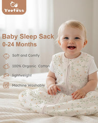Yoofoss Sleep Sack features a smooth 2-way zipper for easy night changes.