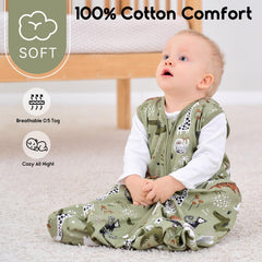 Yoofoss Sleep Sack 2-way zipper with top protector for night changes.