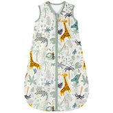 Yoofoss baby sleep sack front view in hundred percent cotton for breathable warmth and comfort.