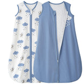 Yoofoss baby sleep sack front view with plush dots offers cozy warmth for cooler nights.