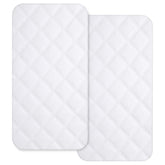 Yoofoss bassinet mattress pad cover 34x19 fits standard rectangle bassinets for soft, breathable comfort.