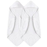 Yoofoss hooded baby towel in muslin cotton, soft and highly absorbent.