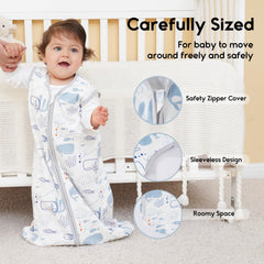 Yoofoss lightweight 0.5 tog sleep sack ideal for moderate temperatures.