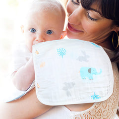 Yoofoss large muslin burp cloths offer 20x10 inch coverage for messes.