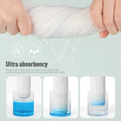 Yoofoss muslin cloths are 100% cotton and gentle on baby skin.