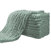 Yoofoss muslin burp cloths pack 10—soft, safe baby care essentials for daily burping.