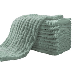 Yoofoss muslin burp cloths pack 10—soft, safe baby care essentials for daily burping.