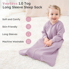 Yoofoss organic cotton GOTS sleep sack feels soft on delicate skin.