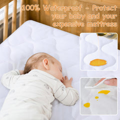 Yoofoss waterproof layer protects mattress from spills during playtime.