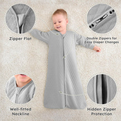 Yoofoss GOTS-certified sleep sack using organic materials for toddler wear.