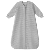 Yoofoss sleep sack with long sleeves for all-year warmth in organic cotton.