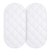 Yoofoss oval-fit waterproof bassinet pad protects mattress from spills