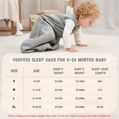 Yoofoss two-way zipper detail for quick night diaper changes.