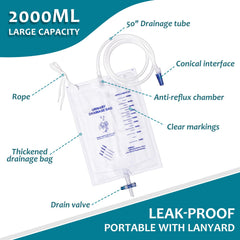 48-inch kink-resistant tube ensures smooth, uninterrupted flow.