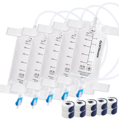YOOGUSTO nephrostomy bag with 600ml capacity display for real-time fluid tracking.
