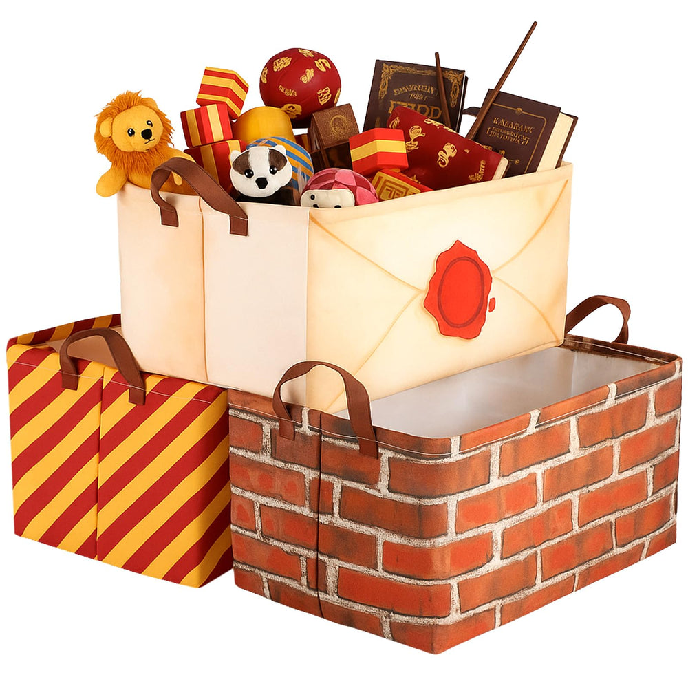 Yoojahow Magical Wizard storage baskets folded for compact storage.