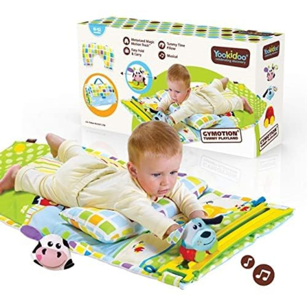 Yookidoo Baby Gym with motorized robot track for active play and tracking