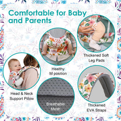 YooxArmor Embrace ergonomic hip-position promotes baby's natural hip alignment.