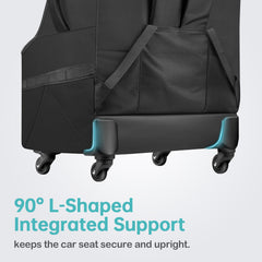 YOREPEK car-seat bag interior padding protects the seat during travel.