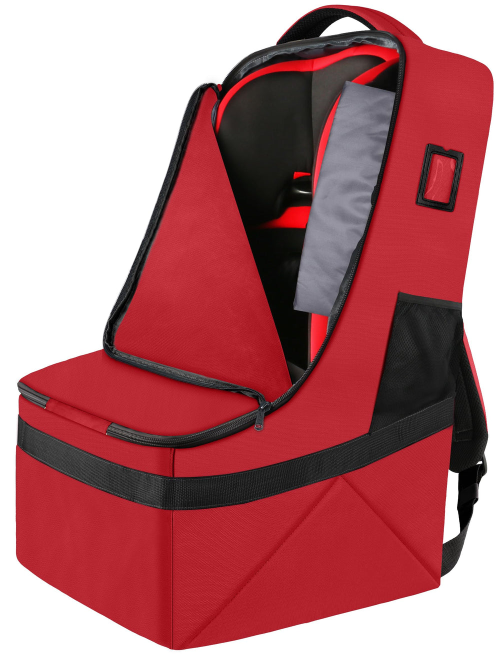 YOREPEK car seat travel bag front view, easy carry during trips and flights