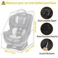 YOREPEK car seat travel bag side view showing roomy interior