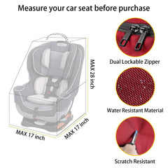 YOREPEK car seat travel bag side view, durable protection on the go