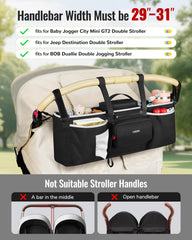 YOREPEK organizer with strap stability keeps bag level on uneven terrain