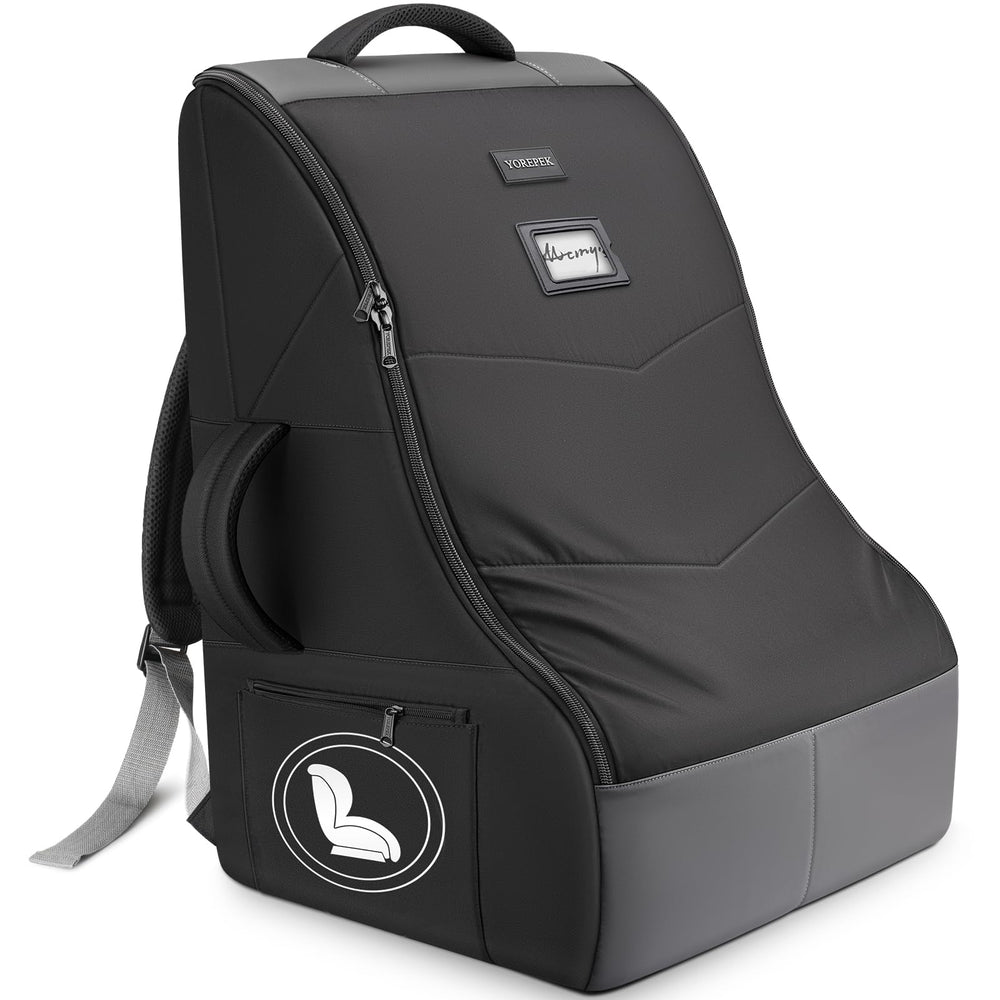 YOREPEK padded car seat travel bag showing broad compatibility for travel.