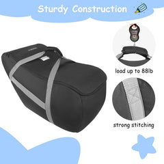 YOREPEK padded car seat travel bag heavy-duty fabric resists dirt and cleans easily.