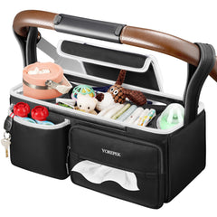 YOREPEK spacious stroller caddy main compartment for baby essentials