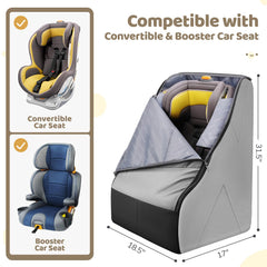 YOREPEK car seat bag backpack with padded straps for hands-free travel.