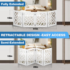 YORWHIN retractable gate expands from 18 to 41 inches for doorways and hallways.