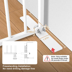 YORWHIN three-section dog gate slide design enables flexible openings and secure containment.