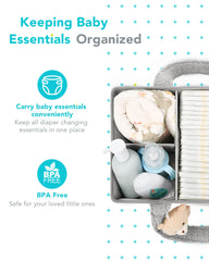 YOSING compact diaper caddy size 15x10x7 holds essentials