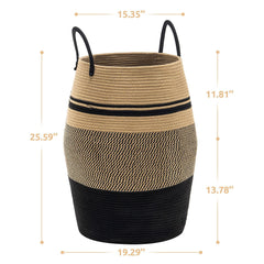 YOUDENOVA collapsible laundry basket folded for compact storage