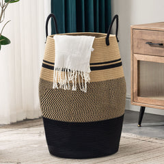 YOUDENOVA jute rope laundry hamper 105L for spacious clothes storage