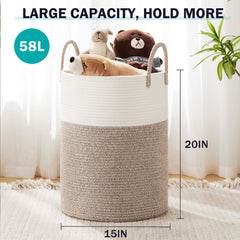 YOUDENOVA laundry hamper with sturdy handle for easy transport around bedroom or laundry area.