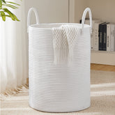 YOUDENOVA woven rope laundry hamper tall 58L for easy clothes storage in bedrooms