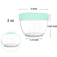 Youngever containers with assorted color lids for portion control and quick food identification.