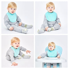 Youngever 3-12 month bibs keep baby outfits clean.