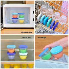 Youngever leak-proof lids ensure secure grab-and-go baby meals.